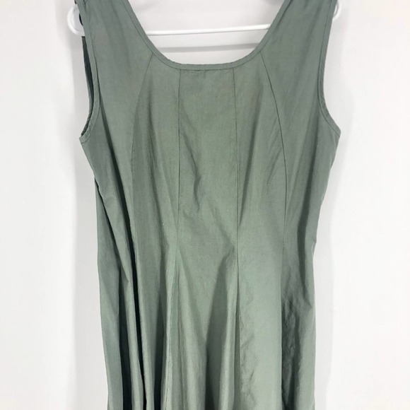 Amici by Baci Green Sleeveless Maxi Dress w/ Pockets Sz Large - Picture 2 of 6